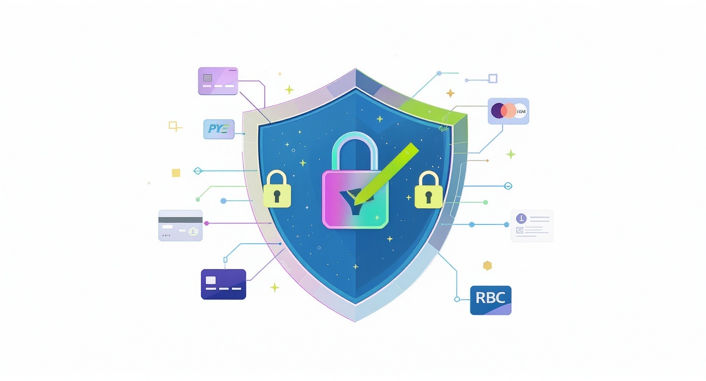 Secure shield and Payments visual