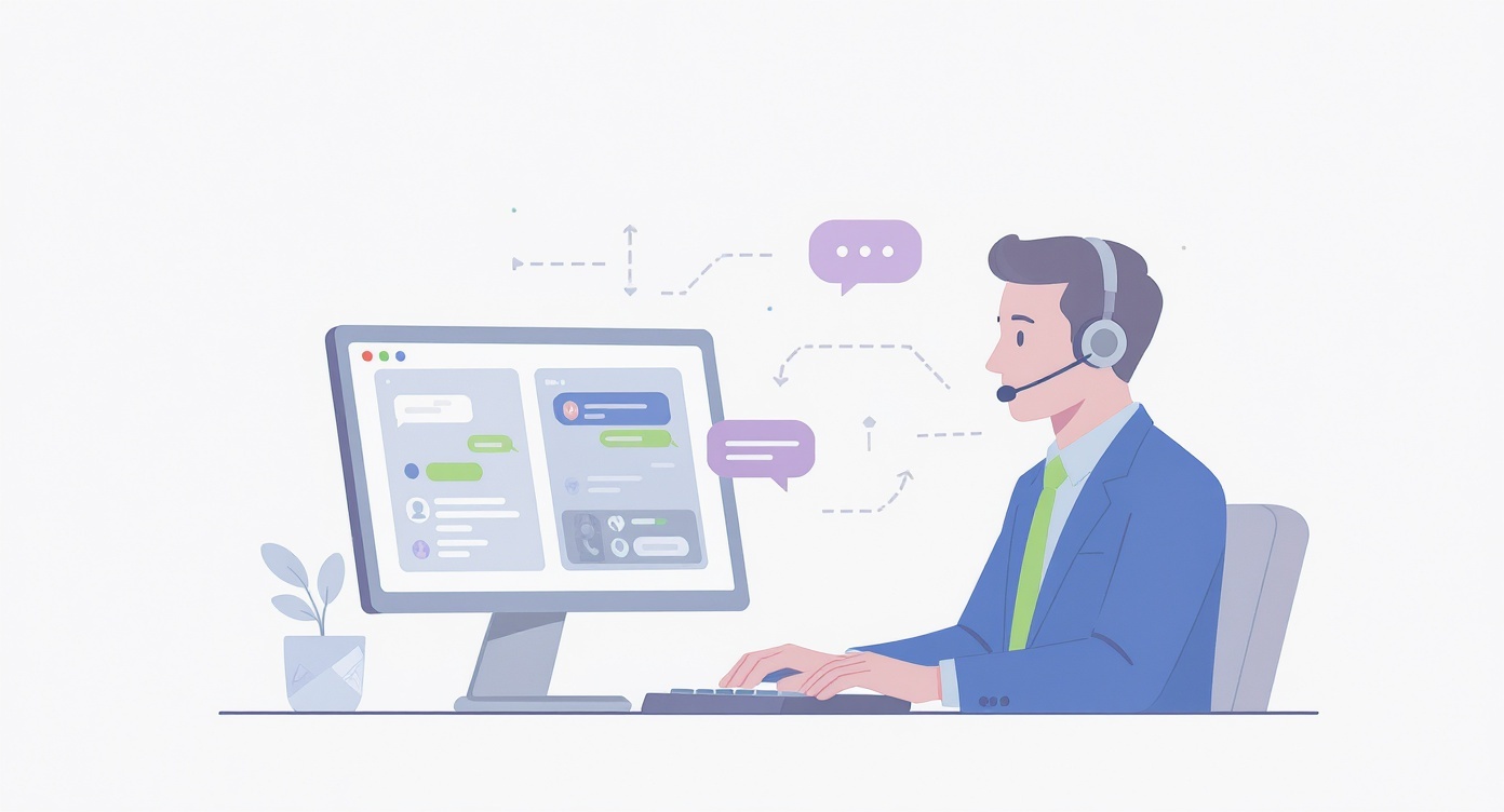 Visual of a contact center agent